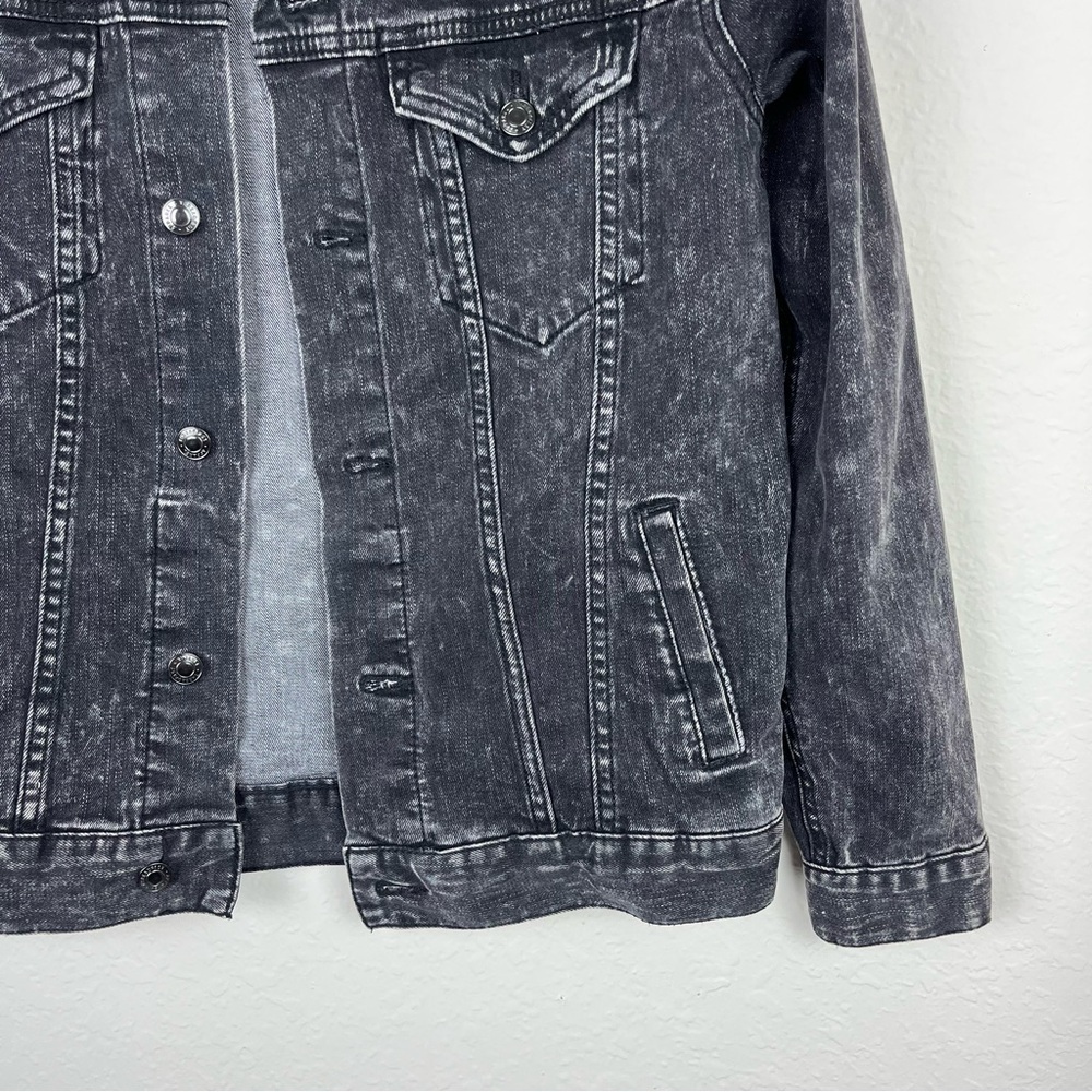 Black Denim Jacket Halloween Horror Nights Frankenstein Size Small - Picture 6 of 12